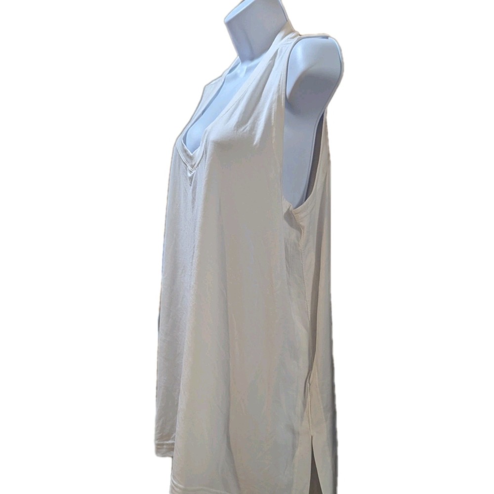 Athleta Inspire Tank Top Oversized Relaxed Fit Workout Shirt Ivory Size 1X - Picture 3 of 9